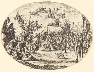 El pequeño transporte de la cruz de After Jacques Callot