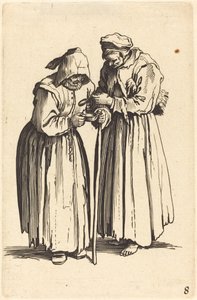 Dos mujeres mendigas de After Jacques Callot