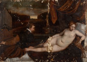 Venus con organista y perro