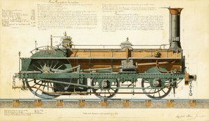 Locomotora de alta velocidad, 1864 de Agapele Jemeppes