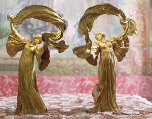 Figuras danzantes de un centro de mesa, Sevres, 1900