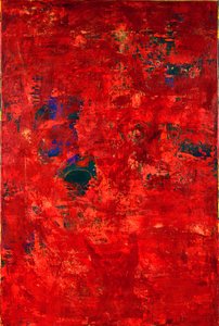 E.T En rojo, 2019 (óleo sobre lienzo) de Agnes Girardon