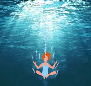 Meditación, 2023 (arte digital sobre fotografía) de Agnes Girardon
