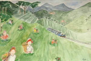 El viaje, Darjeeling 2015 , acuarela sobre papel