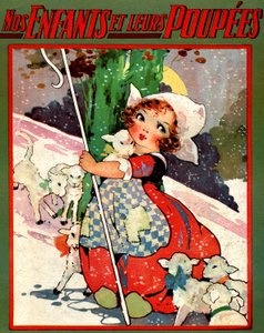 Una pequeña pastora, c.1920 (ilustración) de Agnes Richardson
