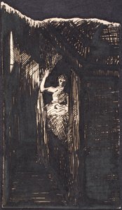Mujer en alcoba de Agnes Slott Møller