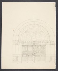 Boceto para la decoración de la entrada del Ayuntamiento de Copenhague de Agnes Slott Møller