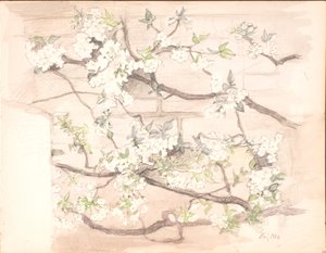 Flores de manzano de Agnes Slott Møller