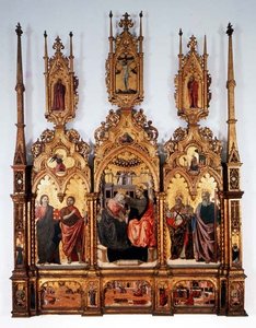 Coronación de la Virgen, tríptico de Agnolo and Bartolomeo degli Erri