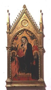 Madonna del Latte con Santos de Agnolo Gaddi