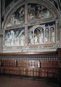 Vista de la Capilla Castellani (o Sacramento) decorada con frescos de Agnolo Gaddi (1350-1396), episodios de la vida de San Antonio el Grande de Agnolo Gaddi