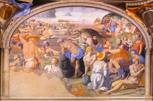 El cruce del Mar Rojo, por Agnolo Bronzino (1503-1572) 1540-1545 (fresco) de Agnolo Bronzino