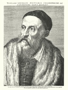 Tiziano, artista del Renacimiento italiano de Agostino (after) Carracci
