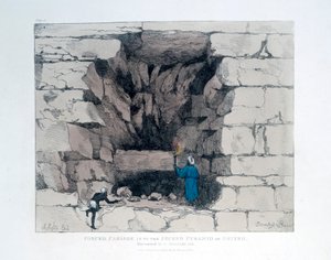 Paso Forzado en la Segunda Pirámide de Guiza, Egipto, 1820