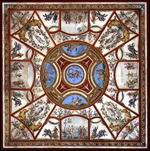 Diseño del techo para la Sala de Desayuno Pintada en Kedlestone Hall, Derbyshire, c.1760 de Agostino Brunias