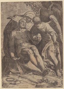 Lamentación de Cristo [Piedad] de Agostino Carracci