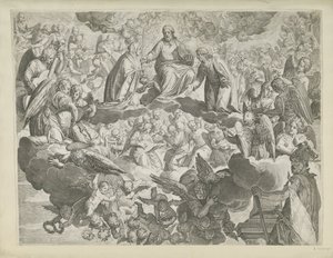 El Martirio de Santa Justina de Padua (mitad superior) de Agostino Carracci