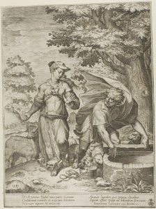 Jacob y Raquel de Agostino Carracci