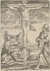 Crucifixión de Agostino Carracci