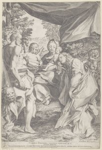 María con el Niño y San Jerónimo y María Magdalena de Agostino Carracci