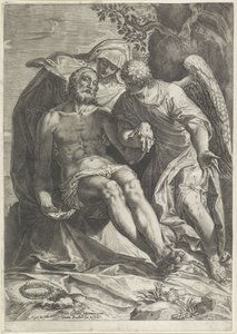 María con el Cuerpo de Cristo (Piedad) de Agostino Carracci