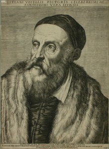 Retrato de Tiziano de Agostino Carracci