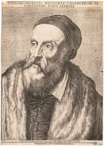 Retrato de Tiziano de Agostino Carracci
