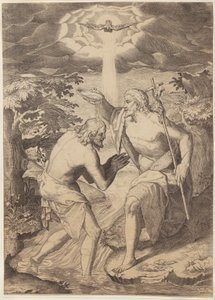 Bautismo de Cristo de Agostino Carracci