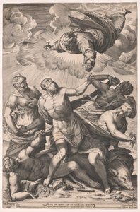 La tentación de San Antonio de Agostino Carracci