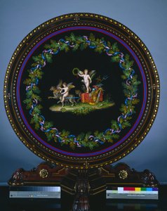 Center Table with Micromosaic Top, "Love Triumphant" de Agostino Francesangeli