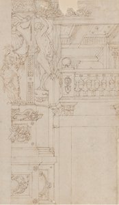 Estudios para las decoraciones de trampantojo del Palazzo Ducale Palazzo Pitti, Florencia, 1636-41 de Agostino Mitelli