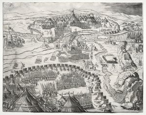 La posición y el campamento de los ejércitos de Carlos V y Solimán II de Agostino Musi