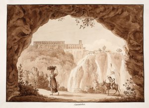 Las cascadas en Tívoli, 1833 de Agostino Tofanelli