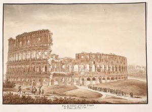 Vista del Coliseo desde el Templo de Venus de Agostino Tofanelli