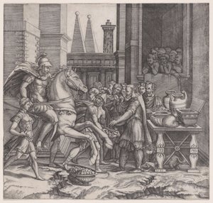 Camilo, fechado 1531 de Agostino Veneziano