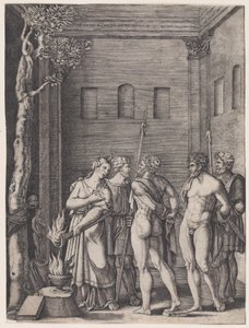 Ifigenia, ca. 1514-36 de Agostino Veneziano
