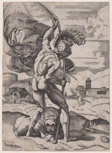 Hombre con una bandera, ca. 1514-36