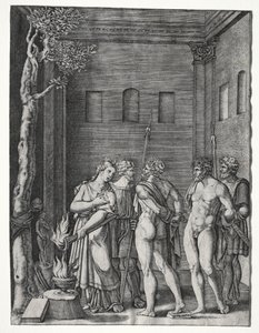 Orestes y Pílades llevados ante Ifigenia para el Sacrificio