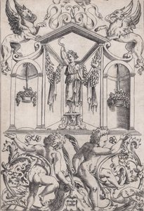 Panel ornamental, ca. 1514-36 de Agostino Veneziano