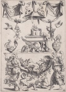 Panel ornamental de Agostino Veneziano