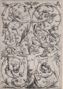 Panel ornamental, ca. 1514-36 de Agostino Veneziano