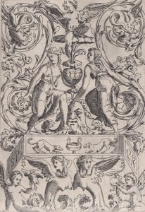 Panel ornamental, ca. 1514-36 de Agostino Veneziano