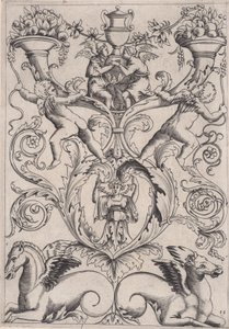 Panel ornamental, ca. 1514-36 de Agostino Veneziano