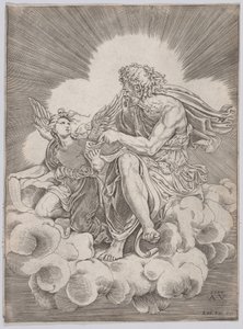 San Mateo, fechado 1518 de Agostino Veneziano