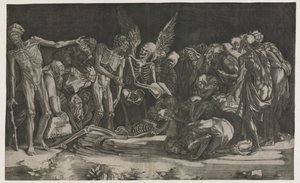 Skeletons, also known as Allegory of Death and Fame de Agostino Veneziano