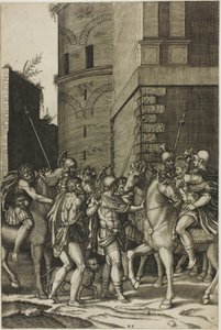El emperador liberando al esclavo Androcles de Agostino dei Musi