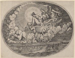 El carro de Diana de Agostino dei Musi after Luca Penni