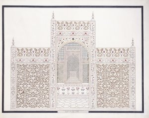 Parte del Taj, c. 1815 de Agra School