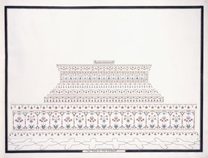 La tumba del emperador, c. 1815 de Agra School