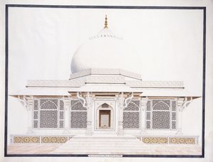 La tumba de mármol blanco de Seliem Chistie, c. 1815 de Agra School